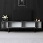 Hanah Home Soporte para TV Chrome Line Antracita y Negro